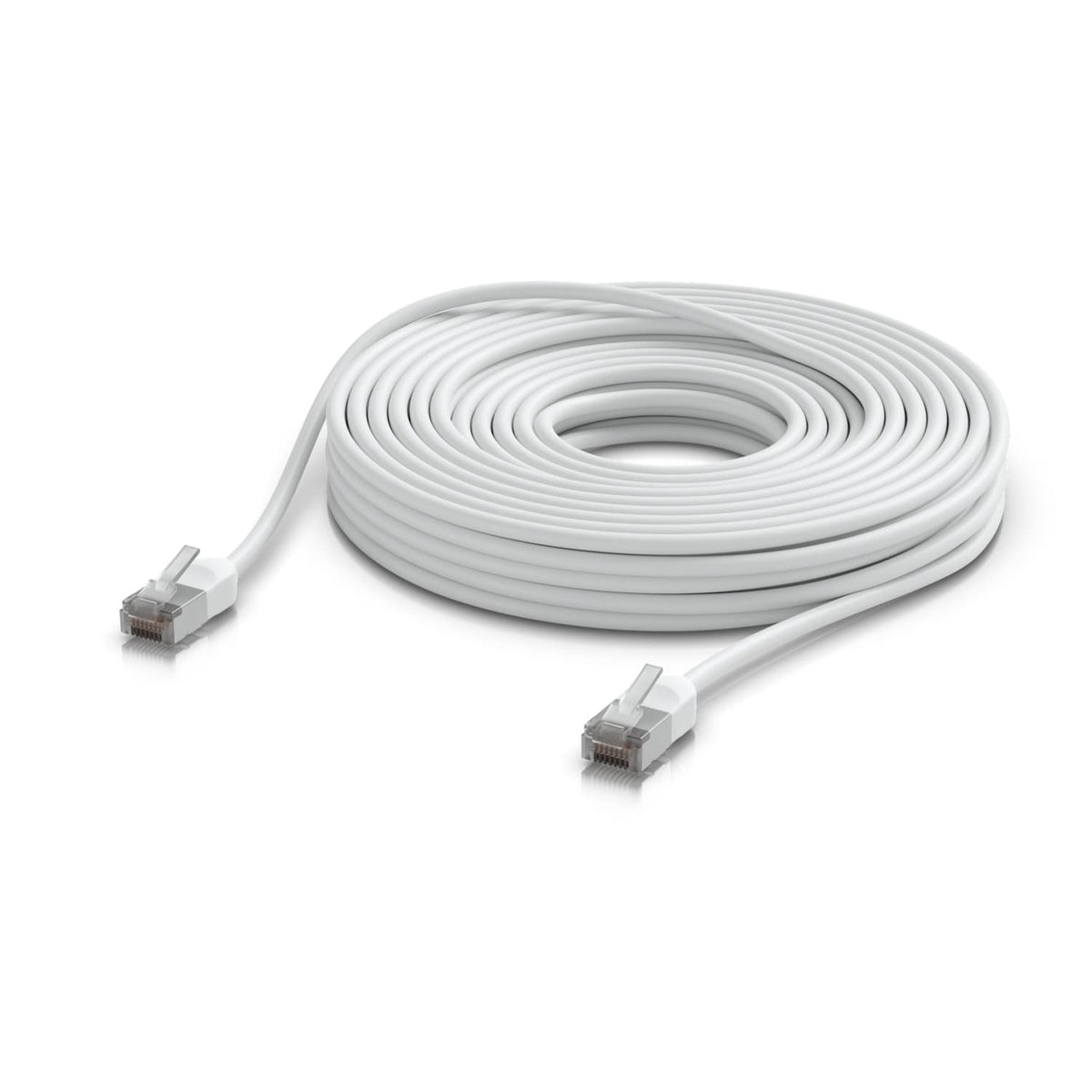 Ubiquiti UniFi Premium Patch Cable Outdoor, 15M, White, Ultra-thin, Rugged, Shielded Patch, Designed &Optimized, For 10 GbE Networking - Image 1