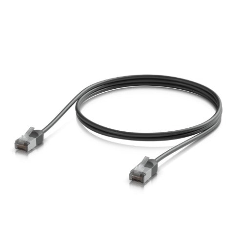 Ubiquiti UniFi Premium Patch Cable Outdoor, 1M, Black, Ultra-Thin, Rugged, Shielded Patch, Optimize, Perform Harshest Environments ,10 GbE networking. - Image 1