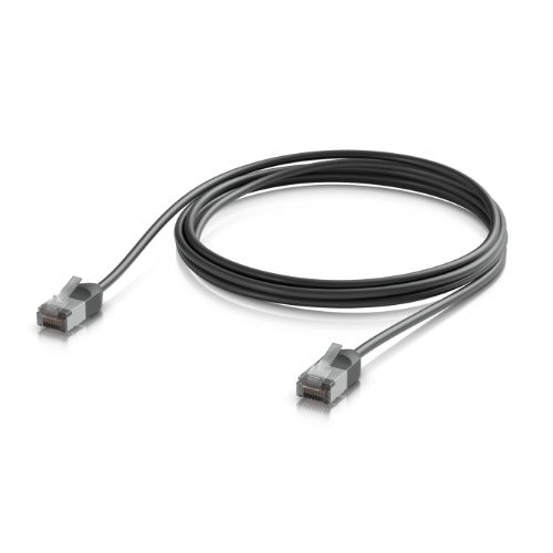 Ubiquiti UniFi Premium Patch Cable Outdoor, 2M,Black,Ultra-Thin, Rugged, Shielded Patch, Optimize, Perform Harshest Environments ,10 GbE Networking. - Image 1