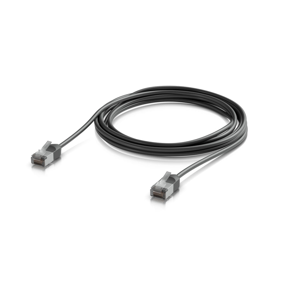 Ubiquiti UniFi Premium Patch Cable Outdoor, 3M,Black,Ultra-Thin, Rugged, Shielded Patch, Optimize, Perform Harshest Environments ,10 GbE Networking.