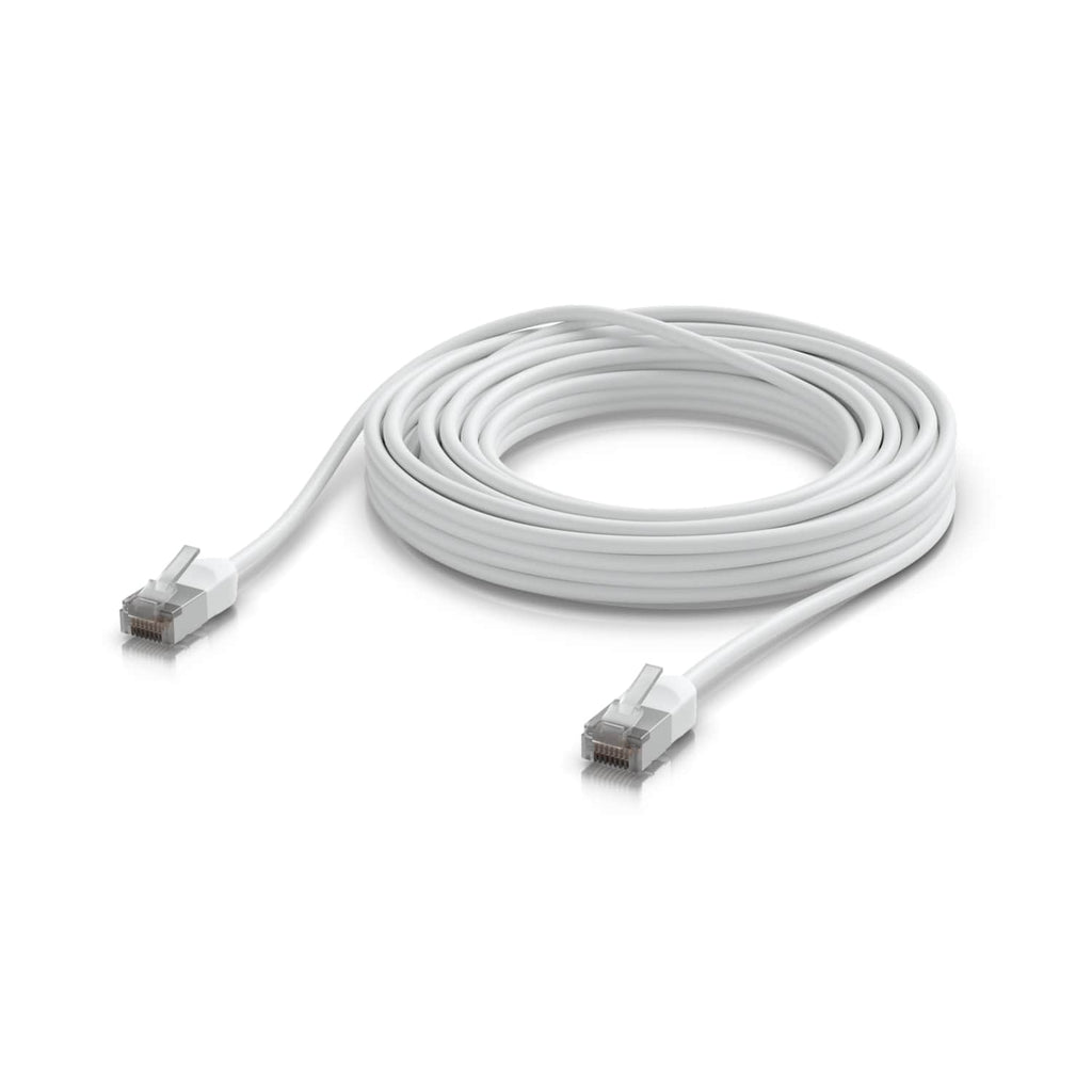 Ubiquiti UniFi Premium Patch Cable Outdoor, 8M, White,  Ultra-thin, Rugged, Shielded Patch, Designed &Optimized, For 10 GbE Networking. - Image 1