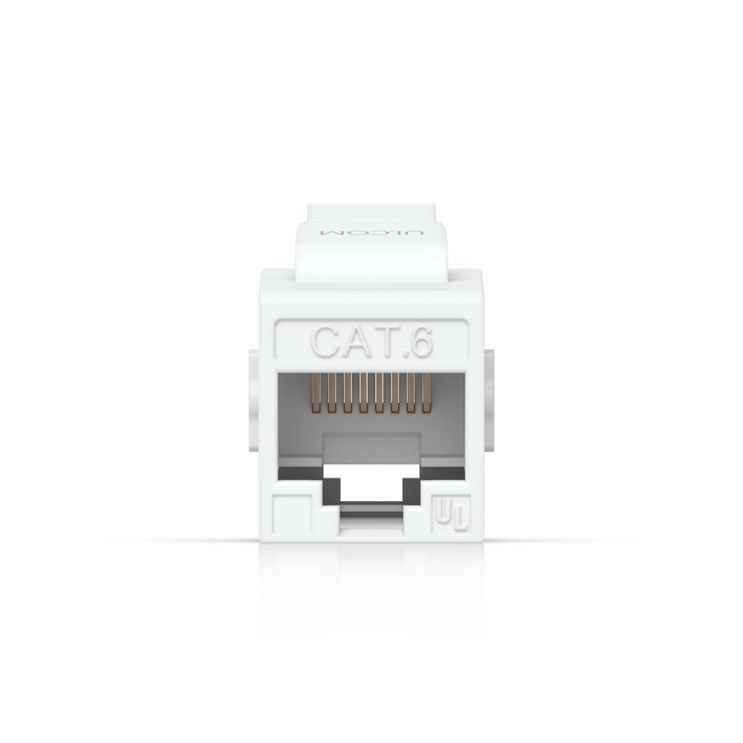 Ubiquiti Cat6 Keystone Coupler, 12-Pack, White, Pass-Through Cat6 Keystone Coupler For Connecting Pre-Terminated Ethernet Cables Seamlessly. - Image 1