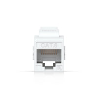 Ubiquiti Cat6 Keystone Coupler, 12-Pack, White, Pass-Through Cat6 Keystone Coupler For Connecting Pre-Terminated Ethernet Cables Seamlessly. - Image 1