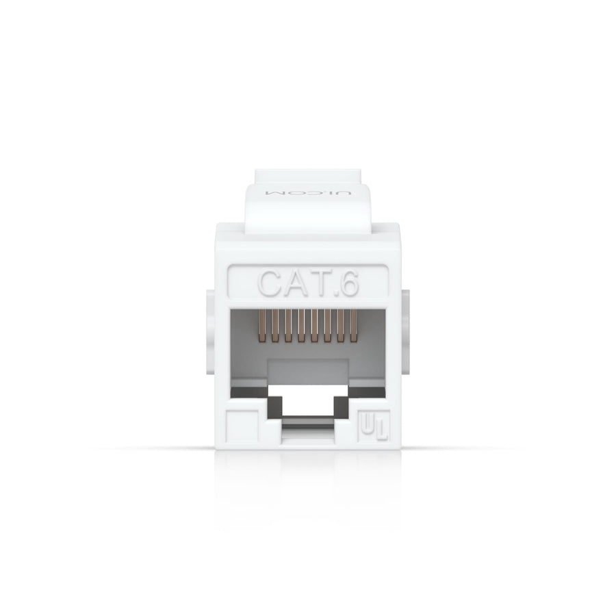 Ubiquiti Cat6 Keystone Coupler, 12-Pack, White, Pass-Through Cat6 Keystone Coupler For Connecting Pre-Terminated Ethernet Cables Seamlessly.