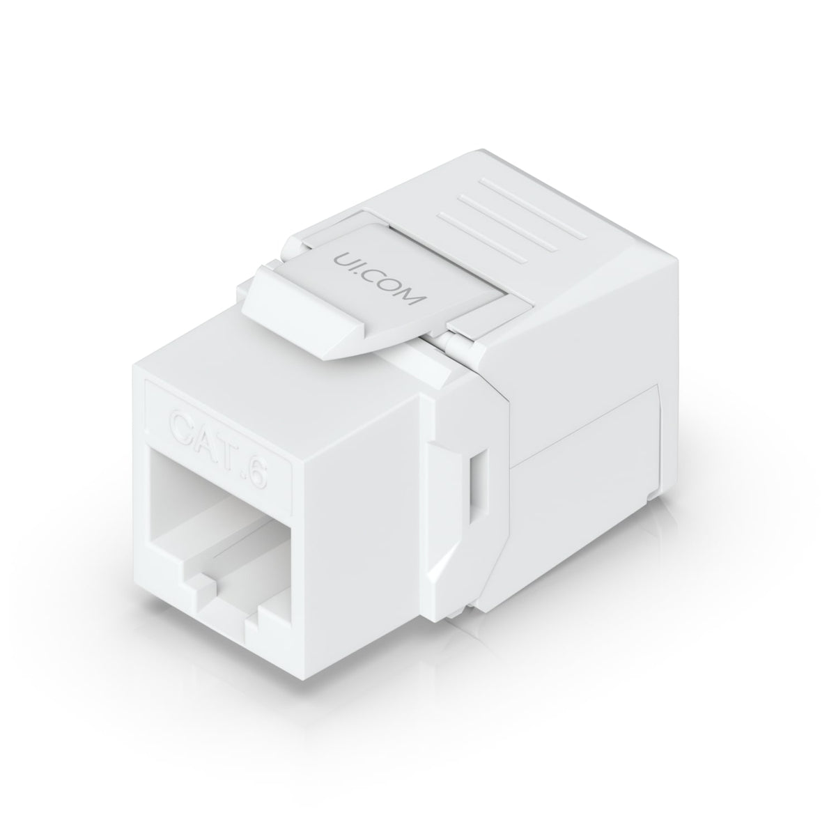 Ubiquiti Cat6 Keystone Jack, 12-Pack, White, Toolless Keystone For Terminating A Cat6 Ethernet Jack Without The Use Of A Punch-Down Or Crimping Tool - Image 1