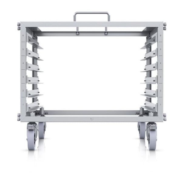 Ubiquiti Toolless Mini Rack,Compact,Stackable 6U Open-frame Rack For UniFi Rack-mount Device,Toolless Assembly&Device Mounting,Lockable Casters