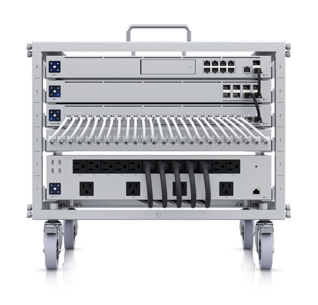 Ubiquiti Toolless Mini Rack,Compact,Stackable 6U Open-frame Rack For UniFi Rack-mount Device,Toolless Assembly&Device Mounting,Lockable Casters - Image 5