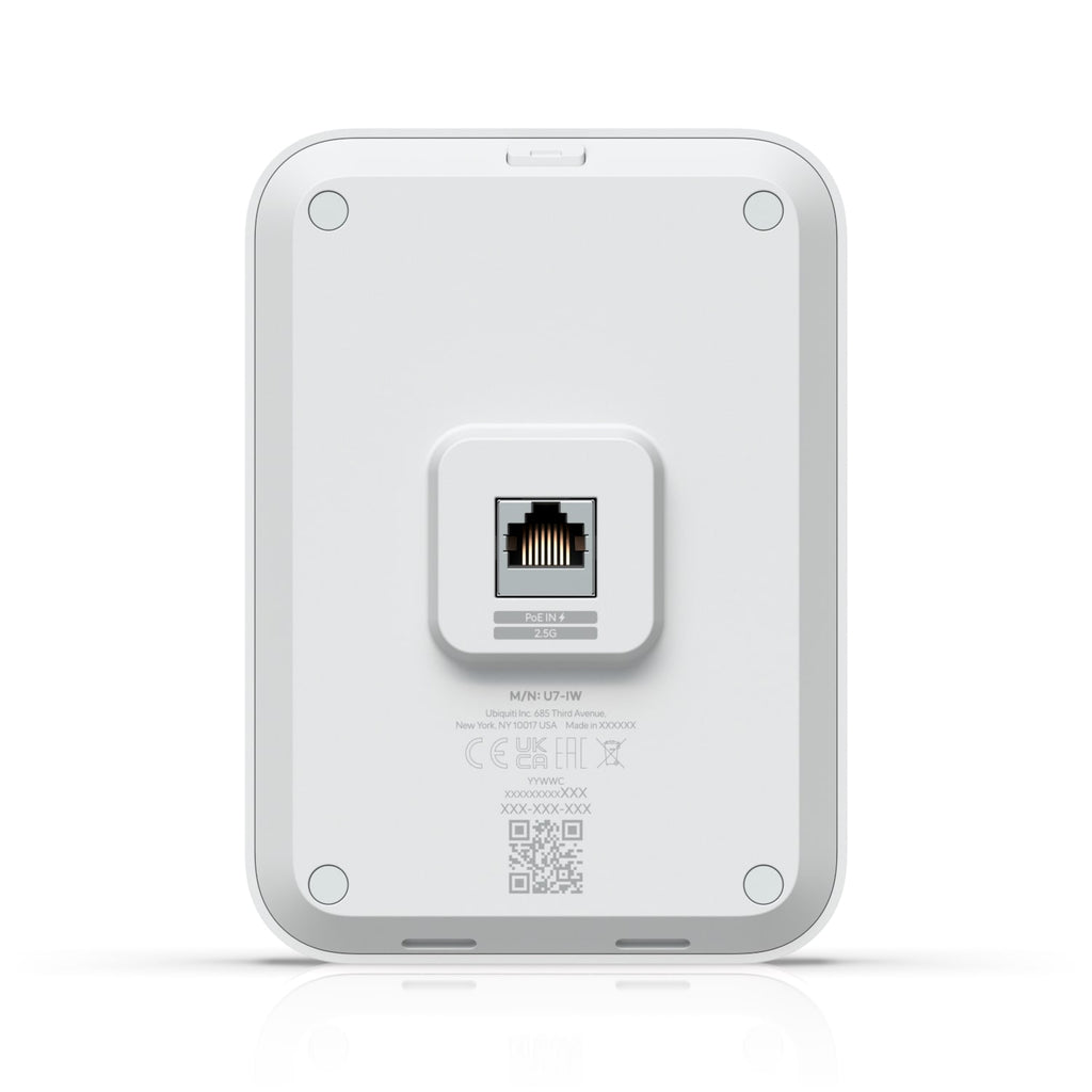 Ubiquiti U7 In-Wall, Wall-mounted WiFi‎ 7 AP,4 Spatial Streams,Integrated 2.5 GbE PoE Switch, For Hospitality,115 m² Coverage, PoE/PoE+ Power - Image 3