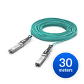 Ubiquiti 25 Gbps Long-Range DAC, Long-range SFP28, 30m Length, Support 25/10/1 Gbps, PVC Cable Jacket, Aqua Color - Image 1