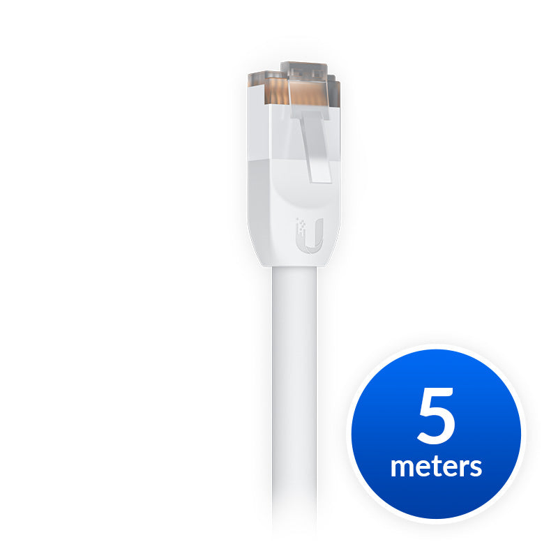 Ubiquiti UniFi Patch Cable Outdoor 5M White, Single Unit, All-weather, RJ45 Ethernet Cable, Category 5e - Image 1