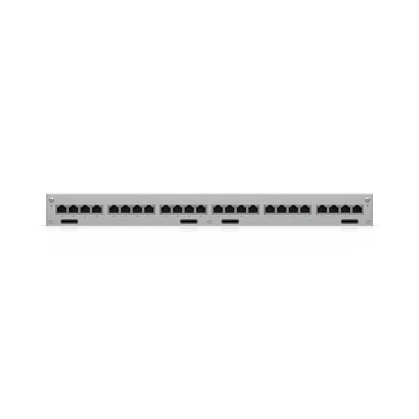 Ubiquiti Ethernet Surge Protection,Rack-mount Indoor Panel Supports Up To 10 GbE, PoE++, 20kA Surge Discharge/Port,24-port Integrated,1U Rack-mount