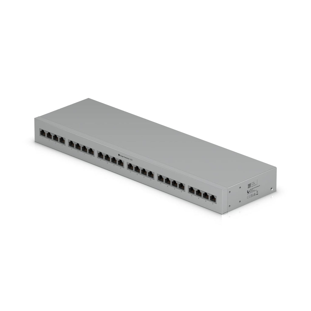 Ubiquiti Ethernet Surge Protection,Rack-mount Indoor Panel Supports Up To 10 GbE, PoE++, 20kA Surge Discharge/Port,24-port Integrated,1U Rack-mount - Image 3