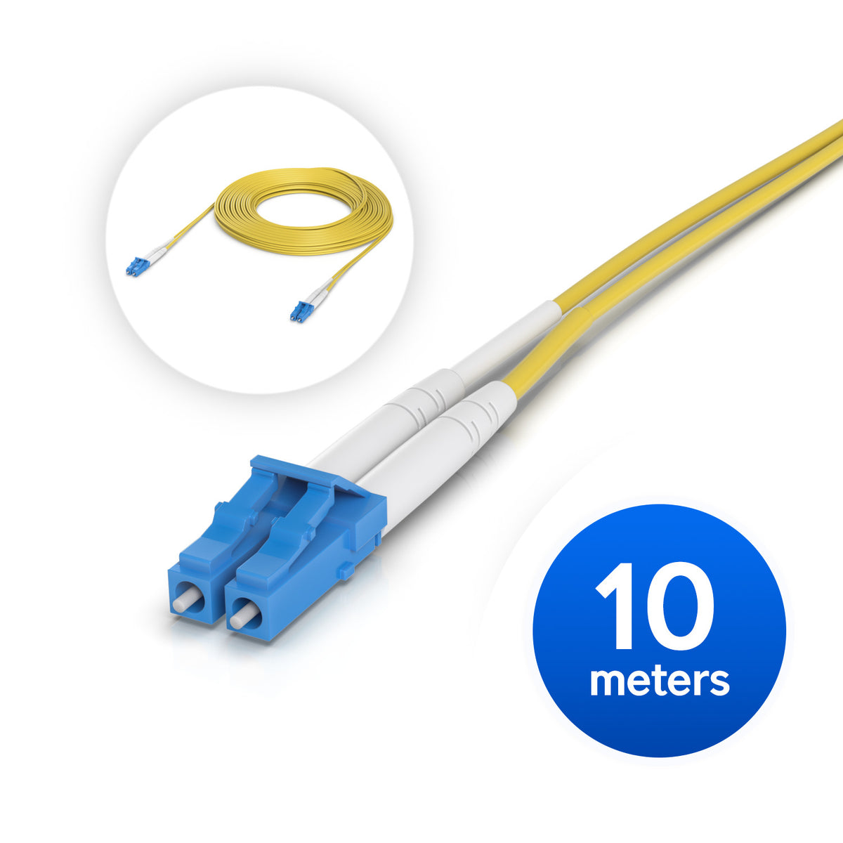 Ubiquiti OS2 Duplex LC UPC Fiber Patch Cable, Length 10M, Lightweight Fiber Patch Cable For Up To 100G Connections, - Image 2