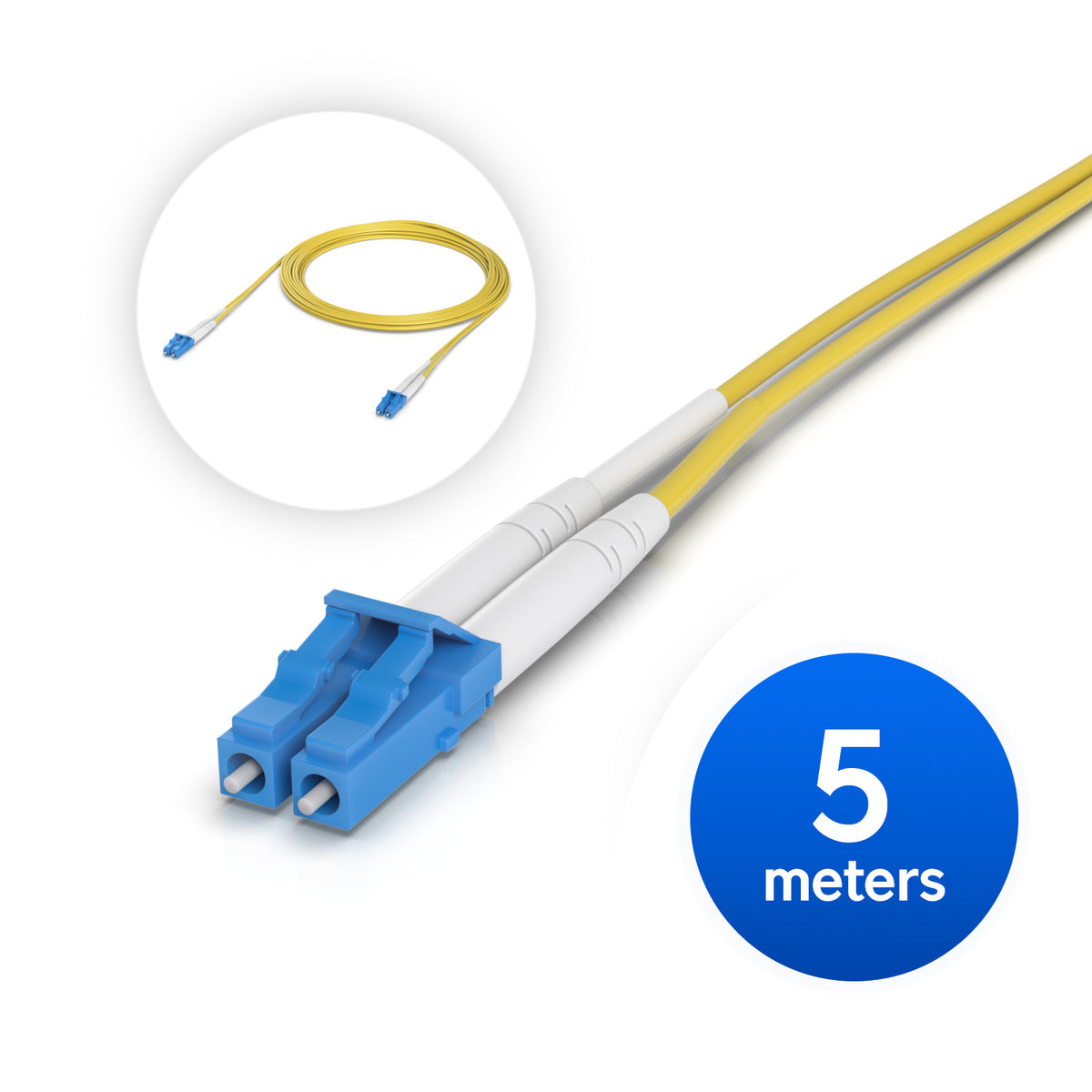 Ubiquiti OS2 Duplex LC UPC Fiber Patch Cable, Length 5M, Lightweight Fiber Patch Cable For Up To 100G Connections, - Image 2