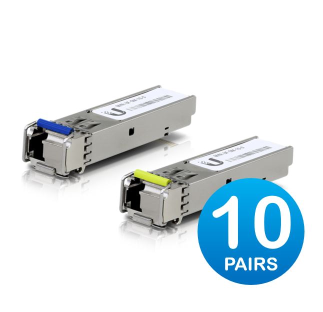 Ubiquiti UFiber1 Gbps Bidirectional Single-Mode SFP Module, 20-Pack, Up 3km Distance,Simplex LC Connector, Fiber Cable Not Include - Image 2