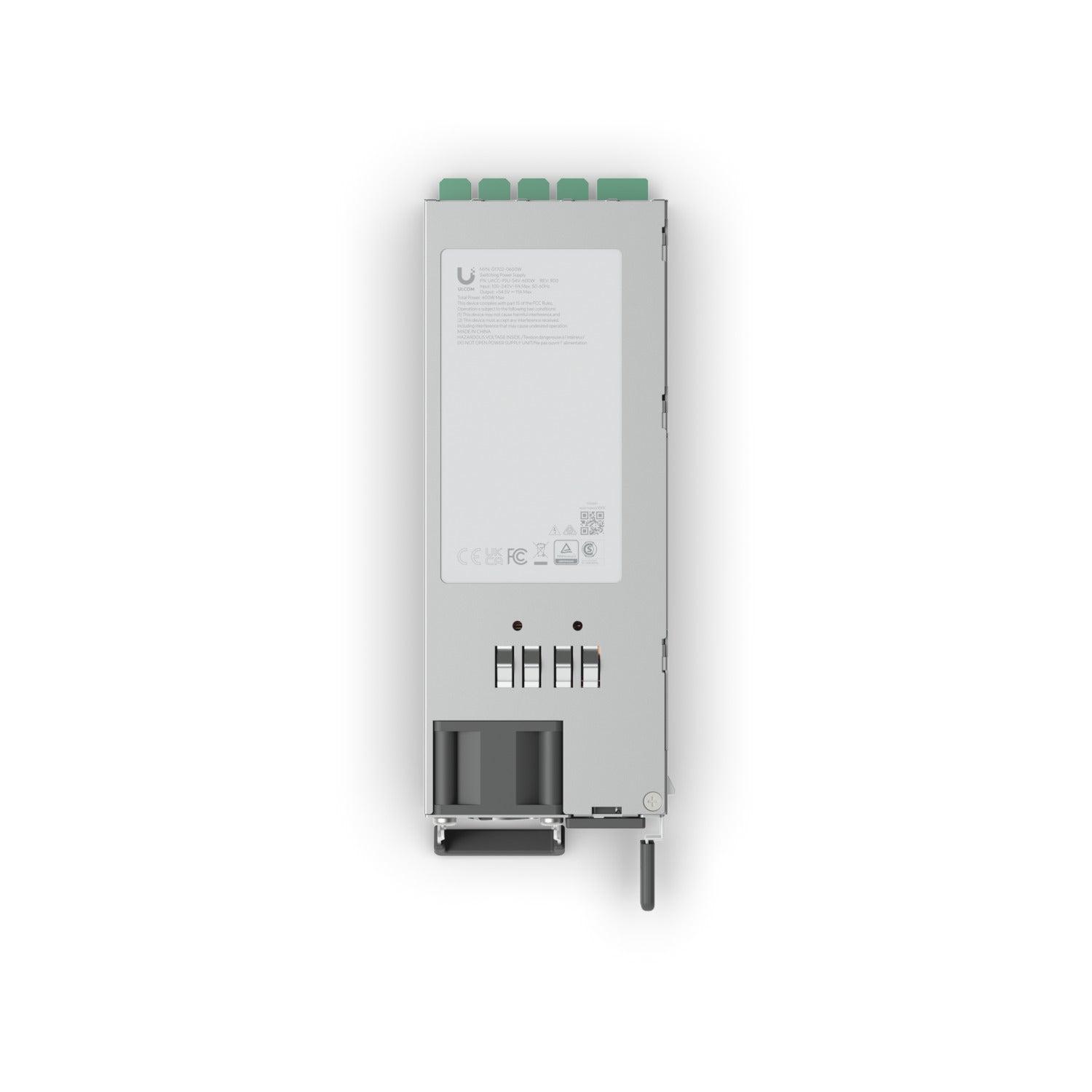 Ubiquiti Hot-Swappable Power Module (600W),  (54V) AC-to-DC Power Supply, Included Power Cable, Compatibility: ECS-48-PoE. ECS-24-PoE ( Enterprise) - Image 1
