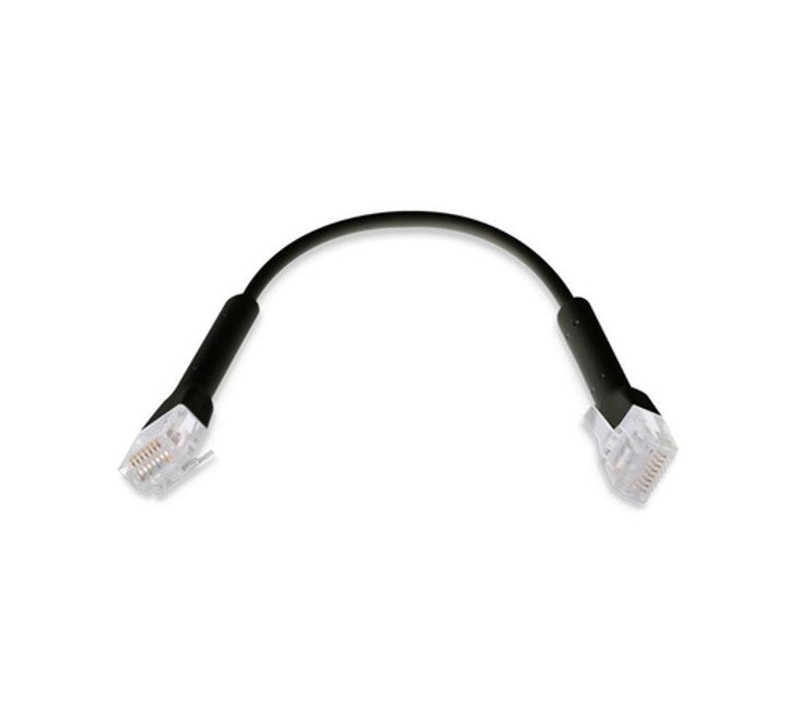 Ubiquiti UniFi Patch Cable Single Unit, 1m, Black, End Bendable to 90 Degree, RJ45 Ethernet Cable, Cat6, Ultra-Thin 3mm Diameter - Image 2