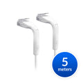 Ubiquiti UniFi Patch Cable Single Unit, 5m, White, End Bendable to 90 Degree, RJ45 Ethernet Cable, Cat6, Ultra-Thin 3mm Diameter - Image 1