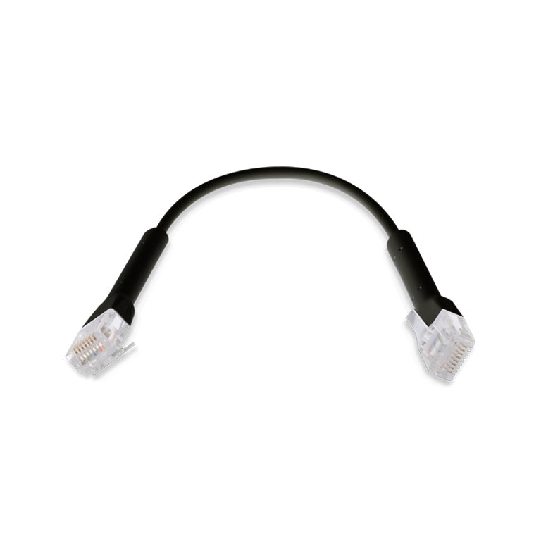 Ubiquiti UniFi Patch Cable Single Unit, 0.1m, Black, Both End Bendable to 90 Degree, RJ45 Ethernet Cable, Cat6, Ultra-Thin 3mm Diameter - Image 2