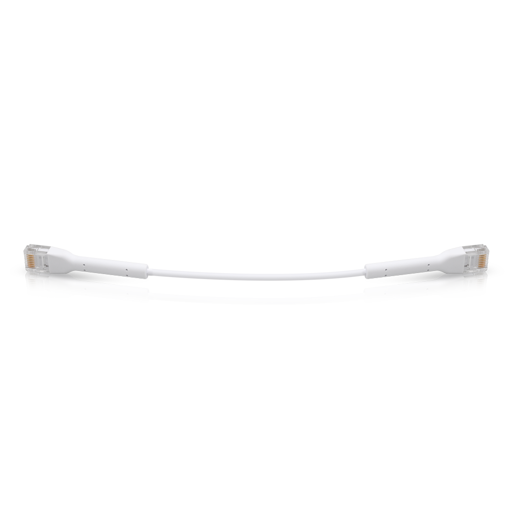 Ubiquiti UniFi Patch Cable Single Unit, 0.1m, White, Both End Bendable to 90 Degree, RJ45 Ethernet Cable, Cat6, Ultra-Thin 3mm Diameter - Image 3