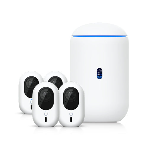 Ubiquiti Advanced Home Surveillance Bundle (4 Instant Cameras Pack), Includes 1× UDR7, 4× UVC-G6-INS-W, *Requires MicroSD card for Protect Storage* - Image 1