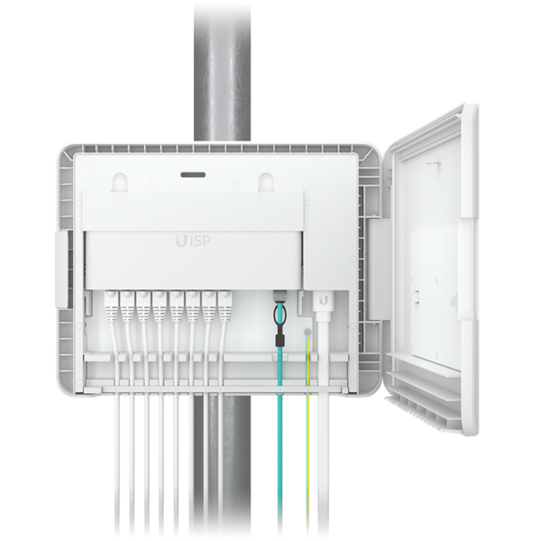 Last Stock- Ubiquiti UISP Box, Outdoor Box for UISP-R & UISP-S, Pole /Wall-Mountablke, IPX6-Rated Water Resistance, Power TransPort Cable Required,