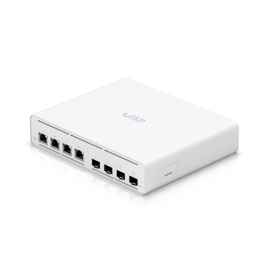 EOL - Ubiquiti UISP Switch Plus, 2.5 GbE PoE Switch For ISP Applications, RJ45 Ports, 27V Passive PoE Output, 4 10G SFP+ ports, - Image 1