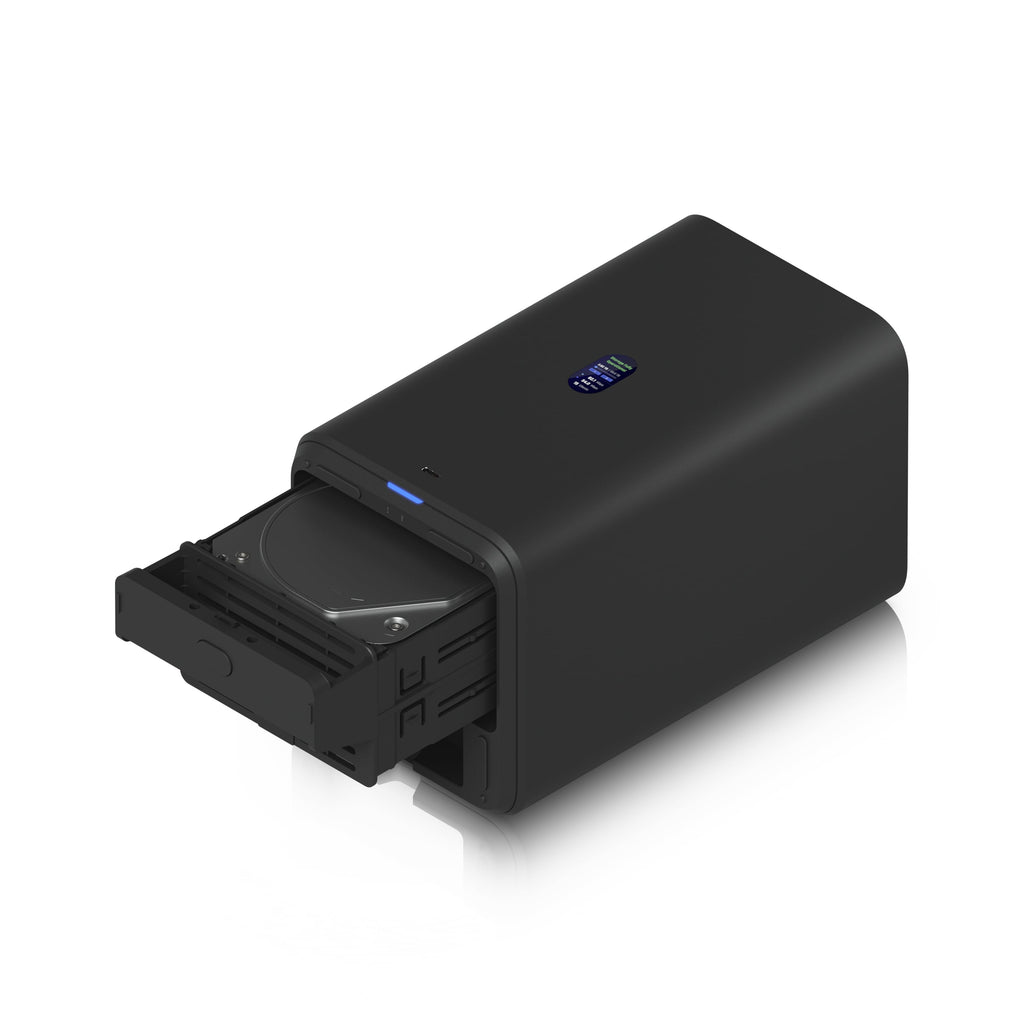 Ubiquiti UNAS 2, Black, UniFi Network Attached Storage (2)3.5" HDD Bays, 2.5 GbE Networking, USB-C Connectivity, PoE++ Adapter, All In Compact Foot. - Image 4