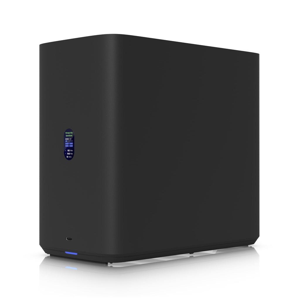 Ubiquiti UNAS 4, Black, UniFi Network Attached Storage(4) 2.5/3.5"HDD Bays, (2)M.2NVMe SSD, 2.5GbE Networking, USB-C Conn, PoE+++ Adapter Compact - Image 2
