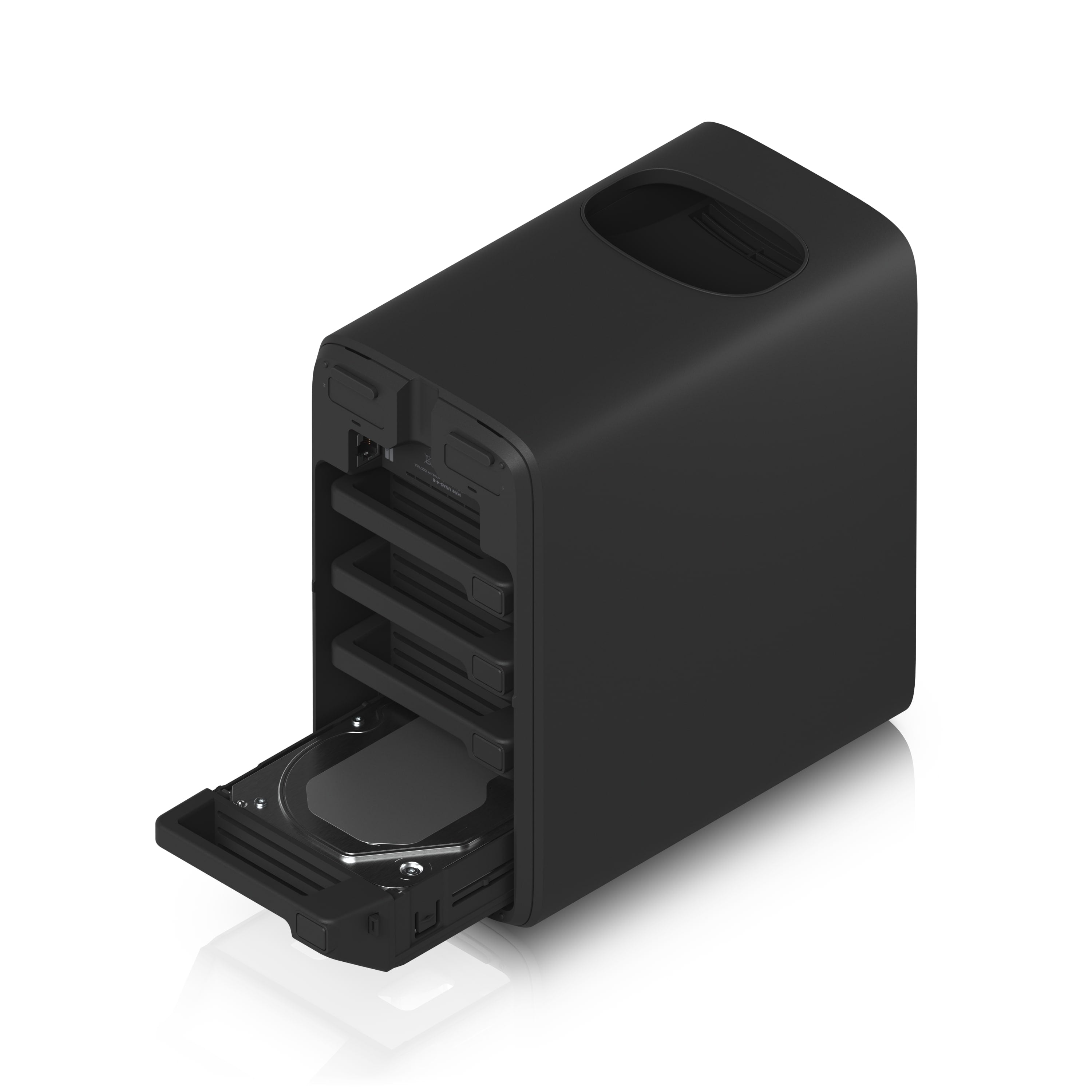 Ubiquiti UNAS 4, Black, UniFi Network Attached Storage(4) 2.5/3.5"HDD Bays, (2)M.2NVMe SSD, 2.5GbE Networking, USB-C Conn, PoE+++ Adapter Compact - Image 4