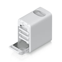 Ubiquiti UNAS 4, White, UniFi Network Storage (4)2.5/3.5" HDD Bays,(2)M.2 NVMe SSD Cach Slot,2.5 GbE, USB-C Connect, PoE+++ Adapter, Compact Footprint - Image 4