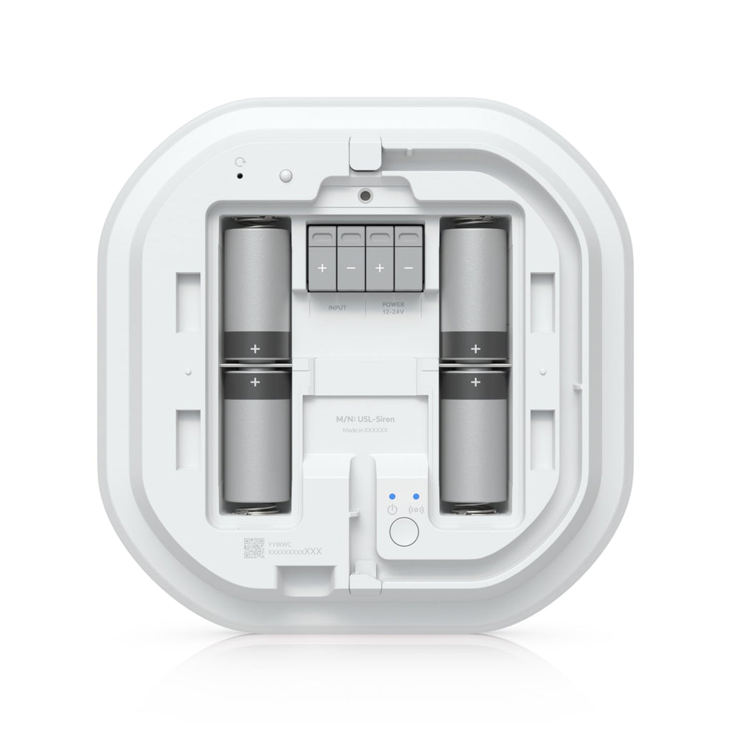 Ubiquiti Siren, White, All-weather SuperLink Siren Delivering 110 DB Alarm, Emergency LED Lighting Powered Using Battery, DC Input. - Image 2