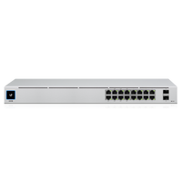 Ubiquiti UniFi 16-port Managed Gigabit Switch - 8x PoE+ Ports, 8x Gigabit Ethernet Ports, 2x SFP , 42W, Touch Display, Fanless , GEN2, - Image 2
