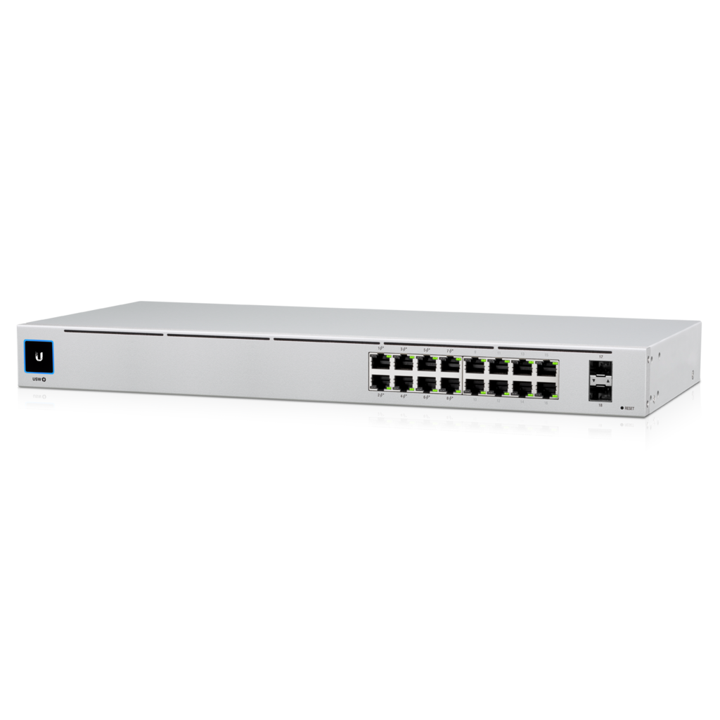 Ubiquiti UniFi 16-port Managed Gigabit Switch - 8x PoE+ Ports, 8x Gigabit Ethernet Ports, 2x SFP , 42W, Touch Display, Fanless , GEN2, - Image 5