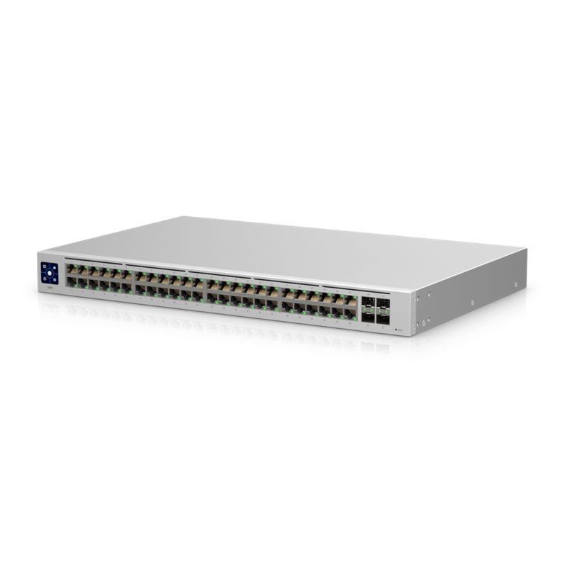 Ubiquiti UniFi USW-48, 48-port Managed Gigabit Layer2 Switch - 48x Gigabit Ethernet Ports 4x SFP Port Touch Display, - Image 1