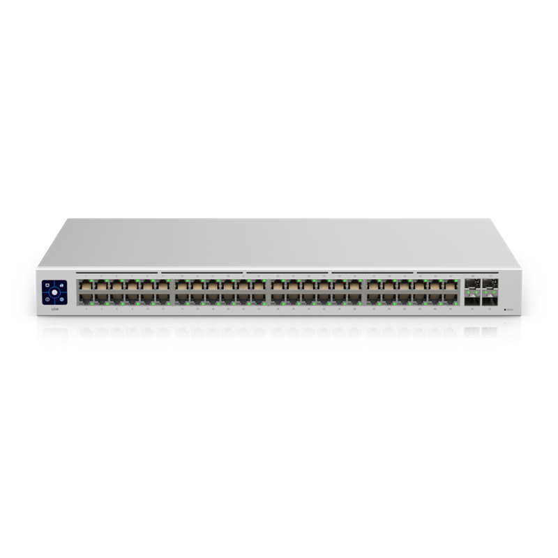 Ubiquiti UniFi USW-48, 48-port Managed Gigabit Layer2 Switch - 48x Gigabit Ethernet Ports 4x SFP Port Touch Display, - Image 2