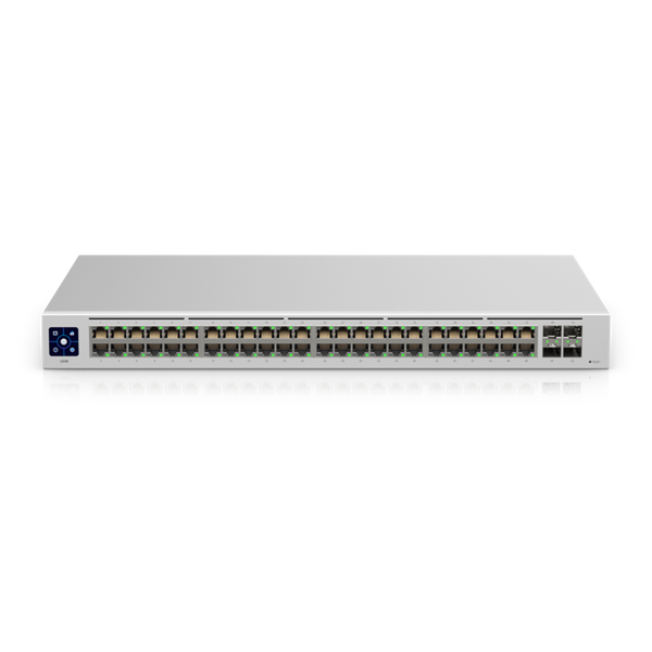 Ubiquiti UniFi USW-48, 48-port Managed Gigabit Layer2 Switch - 48x Gigabit Ethernet Ports 4x SFP Port Touch Display,