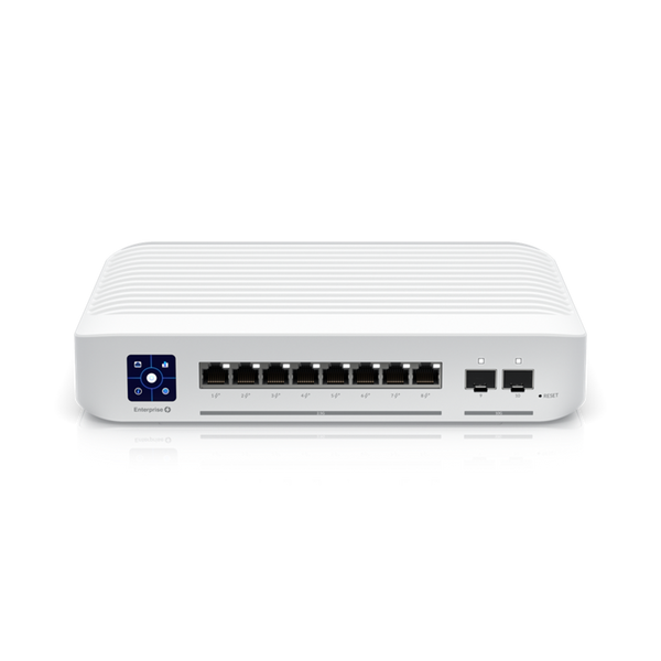 Ubiquiti Switch Enterprise 8-port PoE+ 8x2.5GbE, Ideal For Wi-Fi 6 AP, 2x 10g SFP+ Ports For Uplinks, Managed Layer 3 Switch,