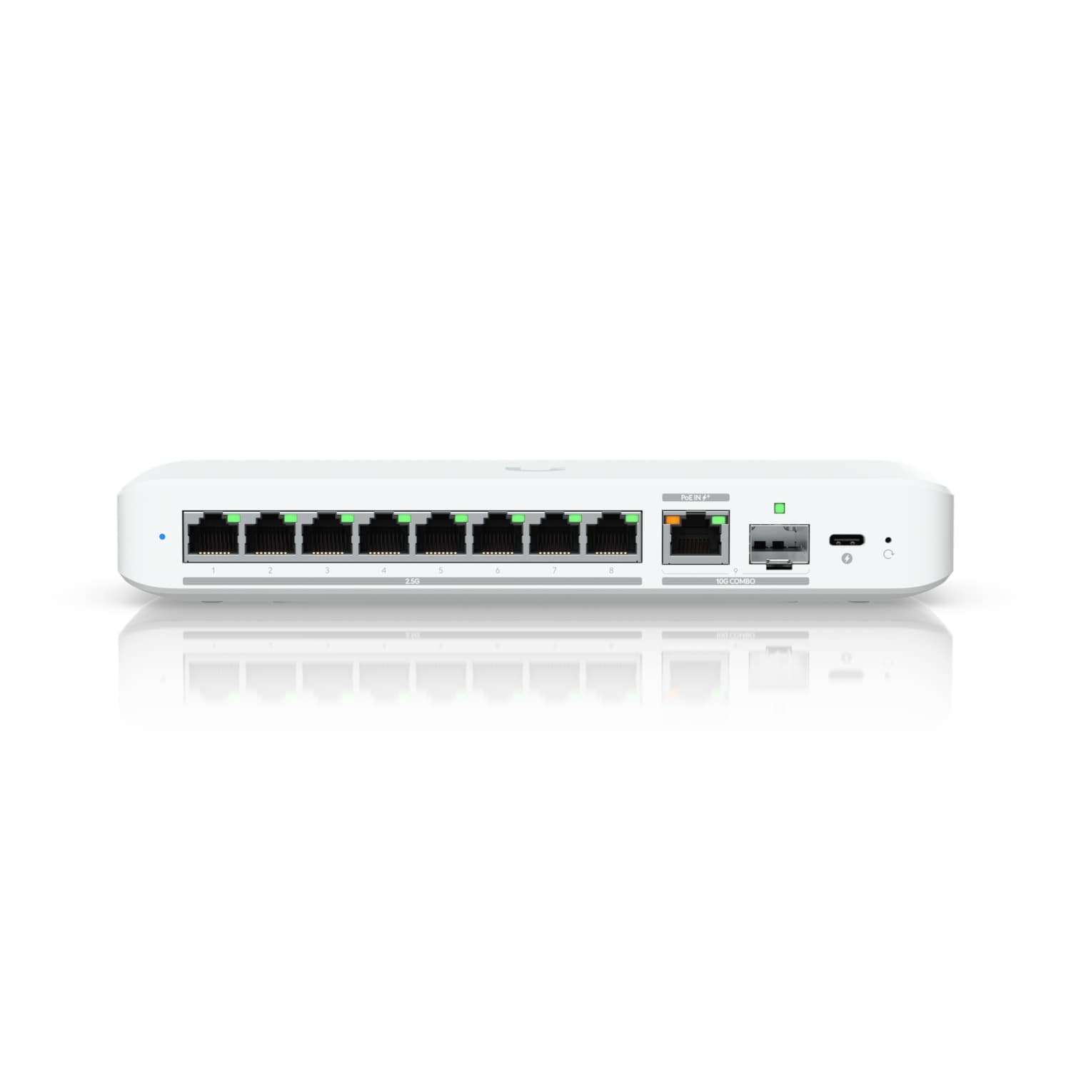 Ubiquiti Flex 2.5G, Flexible,8-port 2.5 GbE Switch,10 GbE RJ45/SFP+ Combination Uplink Port,Powered With USB-C (Included)/PoE+ adapter ( Not Included) - Image 1