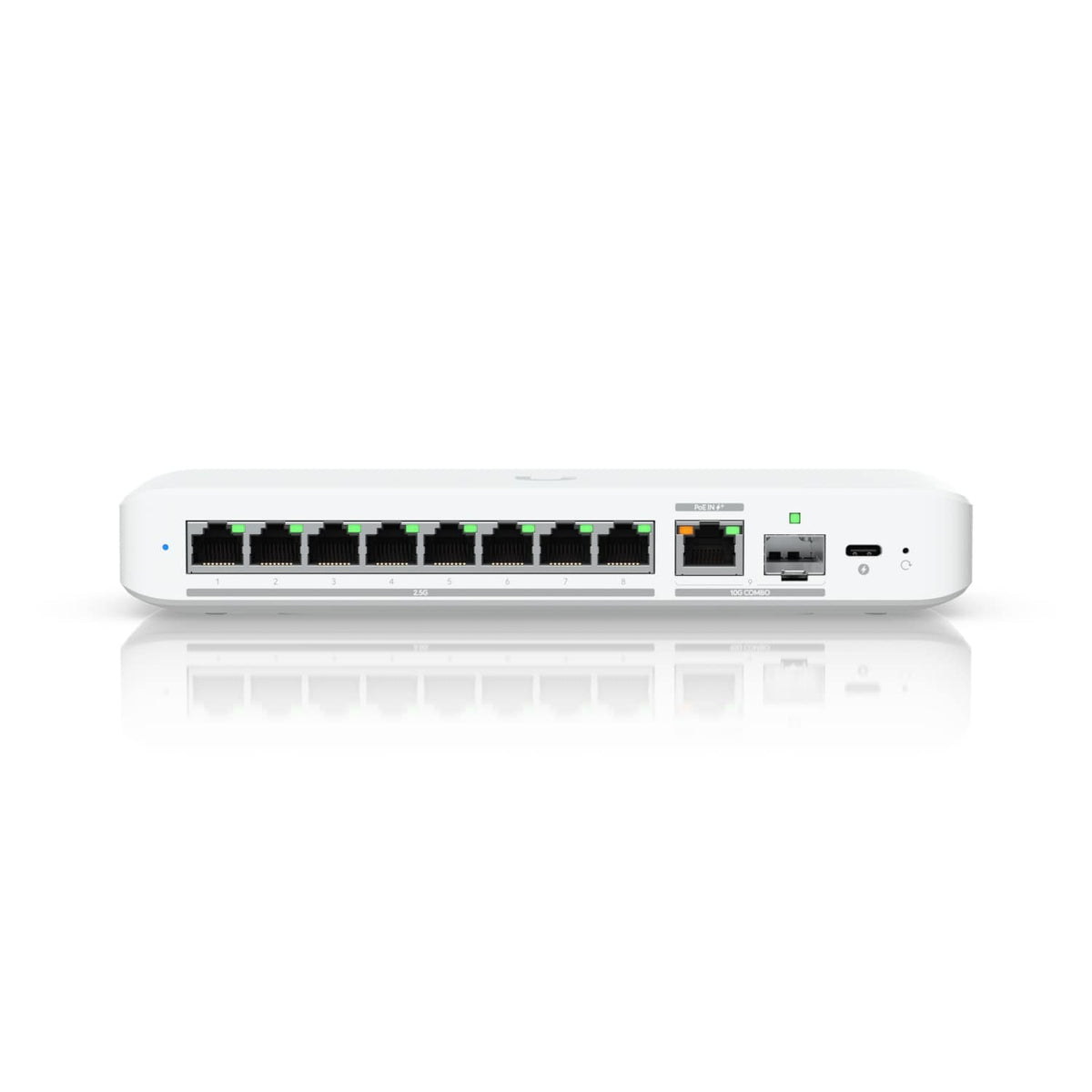 Ubiquiti Flex 2.5G, Flexible,8-port 2.5 GbE Switch,10 GbE RJ45/SFP+ Combination Uplink Port,Powered With USB-C (Included)/PoE+ adapter ( Not Included) - Image 1