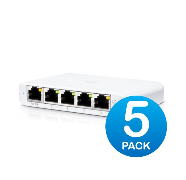 Ubiquiti USW Flex Mini 5 Pack - Managed, UniFi, Layer 2 Gigabit, 5x GbE RJ45 Ports, Power Via PoE (802.3af) /USB Type-C 5V 1A, No PSU, - Image 5