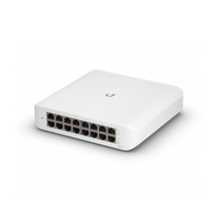 Ubiquiti UniFi Switch Lite 16 PoE, Layer 2, 16x GbE RJ45 Ports, 8x 802.3at PoE+ Ports, 45W PoE, Silent Operation, Wallmount Kit Include, - Image 1