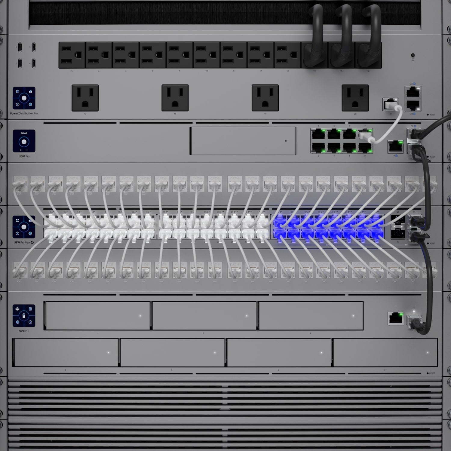 Ubiquiti Pro Max 48, 48-port, Layer 3 Etherlighting Switch, 2.5 GbE, 16 GbE RJ45 Ports, 32 GbE RJ45 , 4 10G SFP+, Throughput 112 Gbps, - Image 4