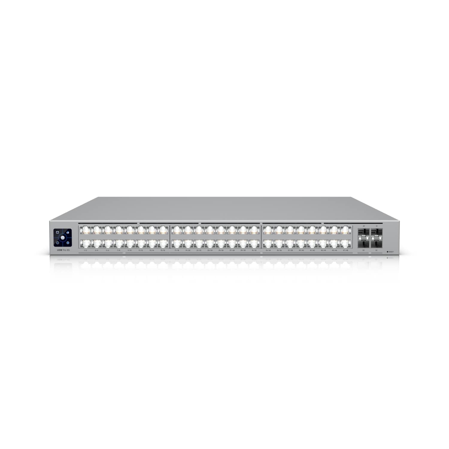 Ubiquiti Pro XG 48, Professional-grade, 48-port Layer 3 Etherlighting Switch, (32) 10 GbE, (16) 2.5 GbE, (4) 25G SFP28 Ports, DC Power Backup Ready - Image 1