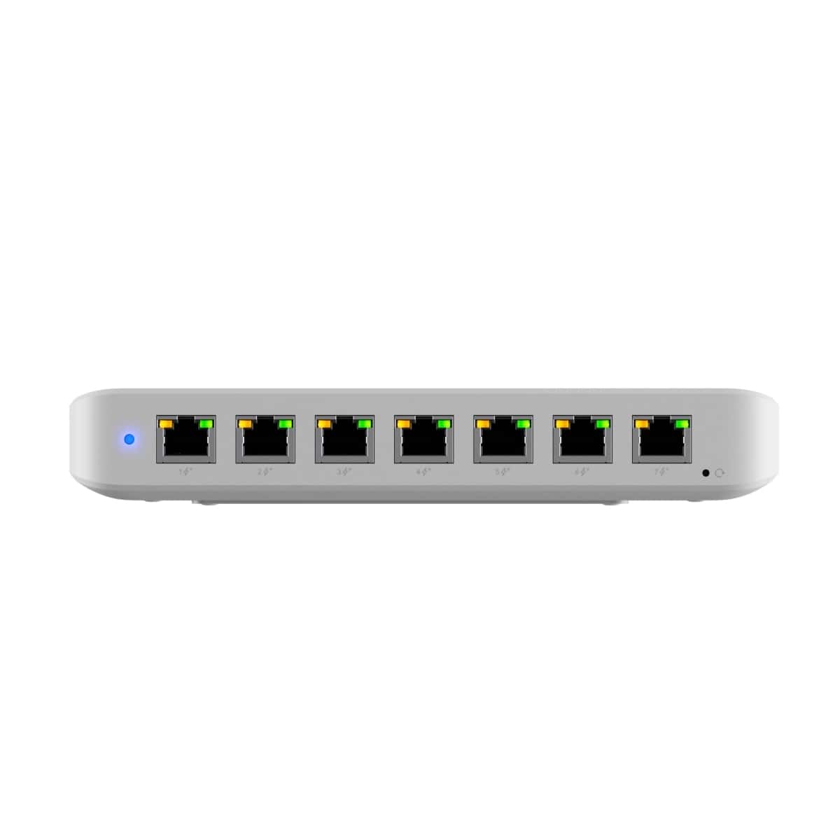 Ubiquiti Ultra 60W, Compact 8-port Layer 2 GbE PoE Switch, Versatile Mounting, 7 GbE PoE+ Output ports, 1 GbE Port, Includes PSU, - Image 2
