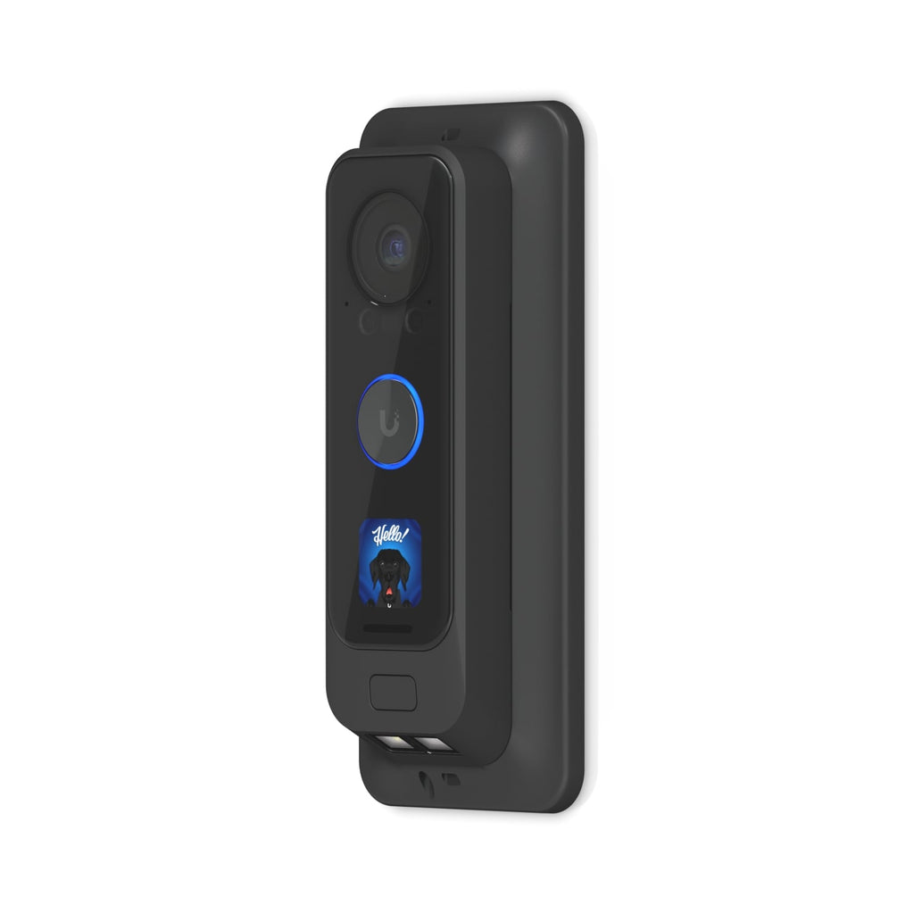 Ubiquiti G4 Doorbell Pro PoE Gang Box Mount, Black,Secure, Flat/ 25° Angled Wedge Angled Mounting Plate, Compatible NHU-UVC-G4-DBELL-POE - Image 1