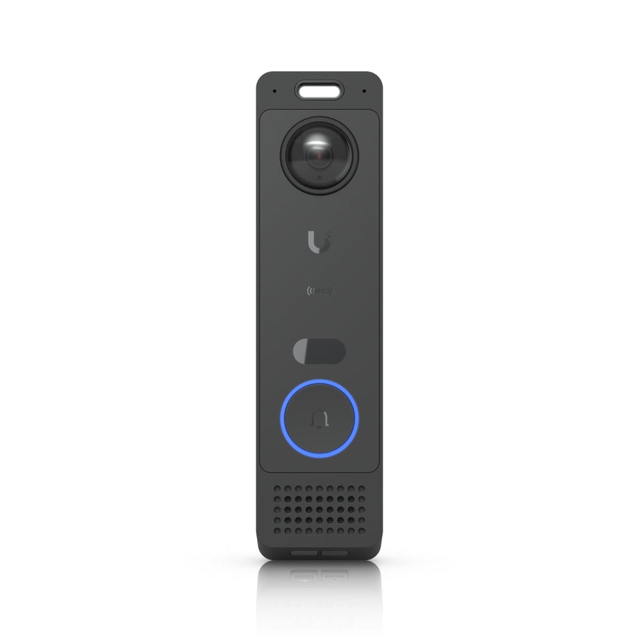 Ubiquiti G6 Entry, All-Weather, PoE+ Doorbell, Enhanced AI Detections, Two-Way Audio, Secondary Package Camera, Integrated Access Reader Capabilities.