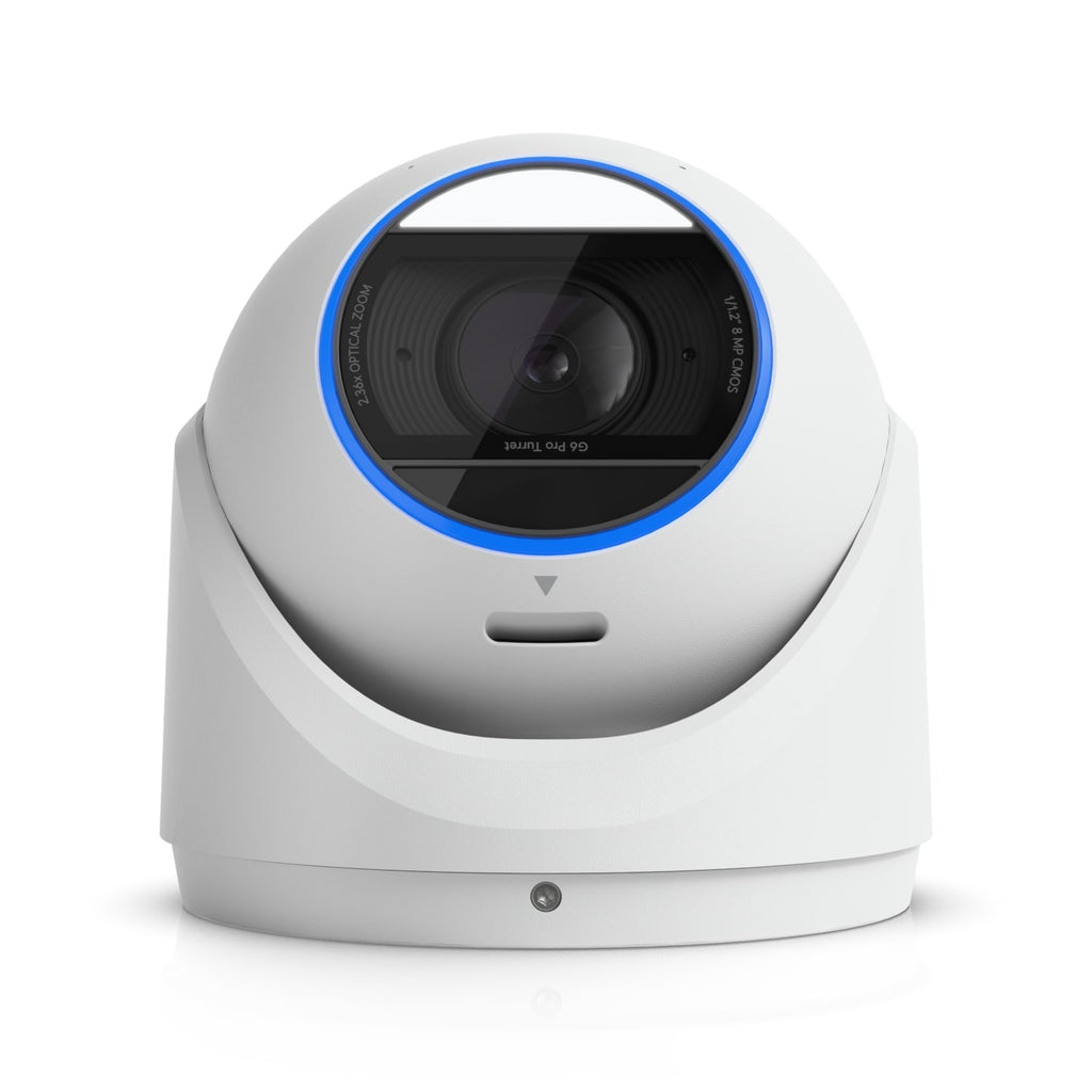Ubiquiti  G6 Pro Turret, White, All-Weather Tamper-Resistant 4K PoE+Cam, AI Engine, 2.36x Optic Zoom,1/1.2"CMOS, Light Clarity,L-Range IR Night Vision - Image 2