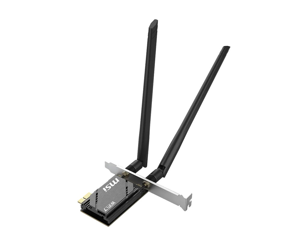 MSI HERALD BE6500 WiFi 7 PCIe Card, Tri-Band WiFi 7, BE6500, BT 5.4, PCIe x1, 2x2 up to 2882Mbps, WPA3, Win11 - Image 3