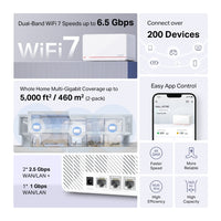 Mercusys Halo H37BE(2-pack) BE6500 Whole Home Mesh Wi-Fi 7 System,  688 Mbps at 2.4 GHz, 5760 Mbps at 5 GHz,, MLO, 4096-QAM, OFDMA, EHT160 on 5GHz - Image 4